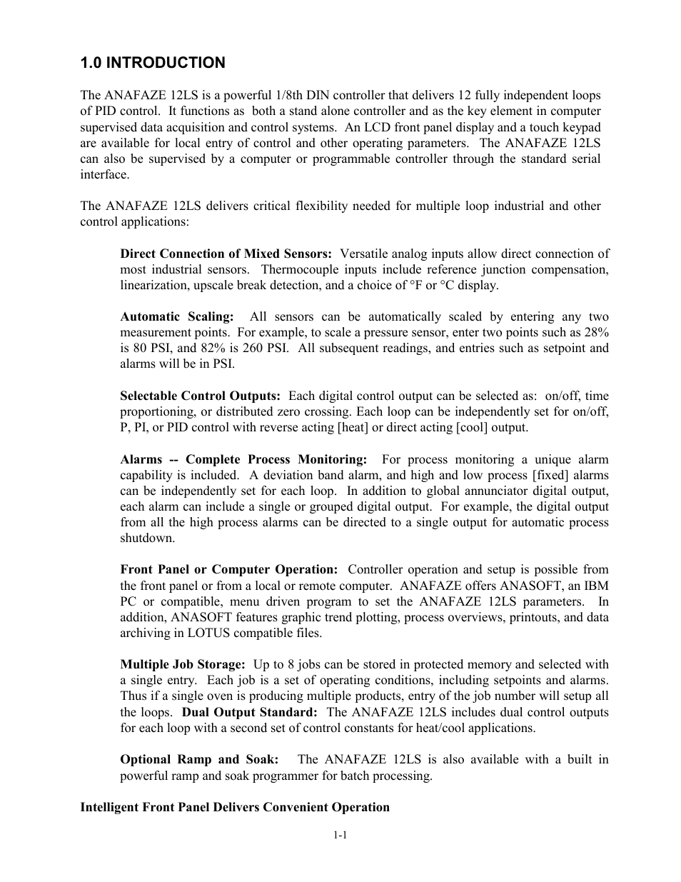 0 introduction, 0 introduction -1 | Watlow 12LS Controller User Manual | Page 8 / 111