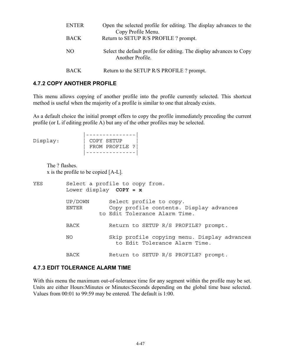 2 copy another profile, 3 edit tolerance alarm time | Watlow 12LS Controller User Manual | Page 80 / 111