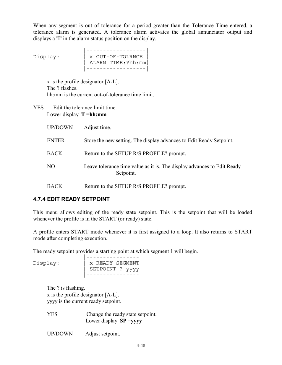 4 edit ready setpoint, 4 edit ready setpoint -48 | Watlow 12LS Controller User Manual | Page 81 / 111