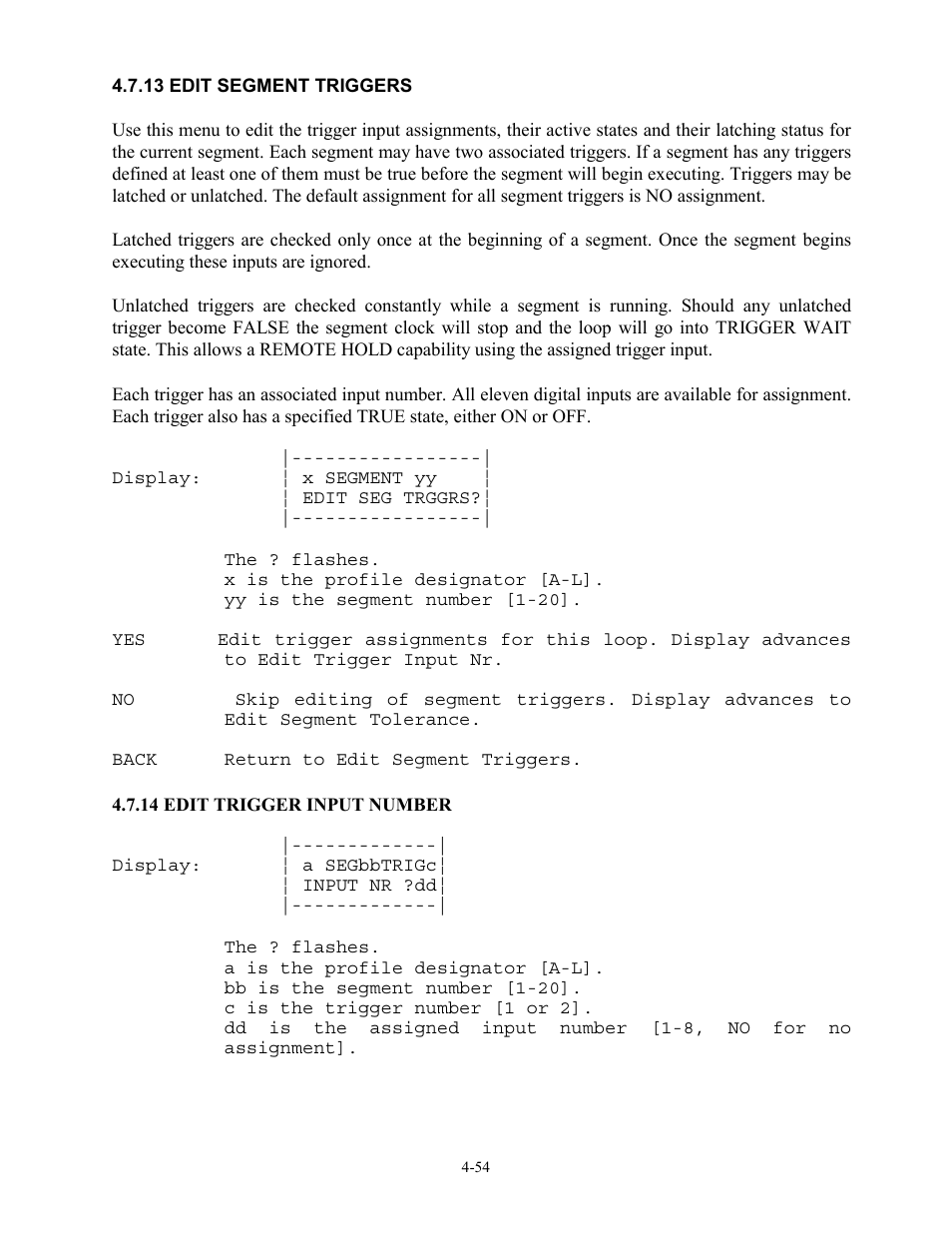 13 edit segment triggers, 13 edit segment triggers -54 | Watlow 12LS Controller User Manual | Page 87 / 111