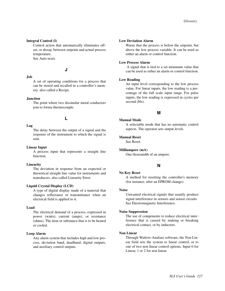 Watlow 8LS Controller User Manual | Page 135 / 140