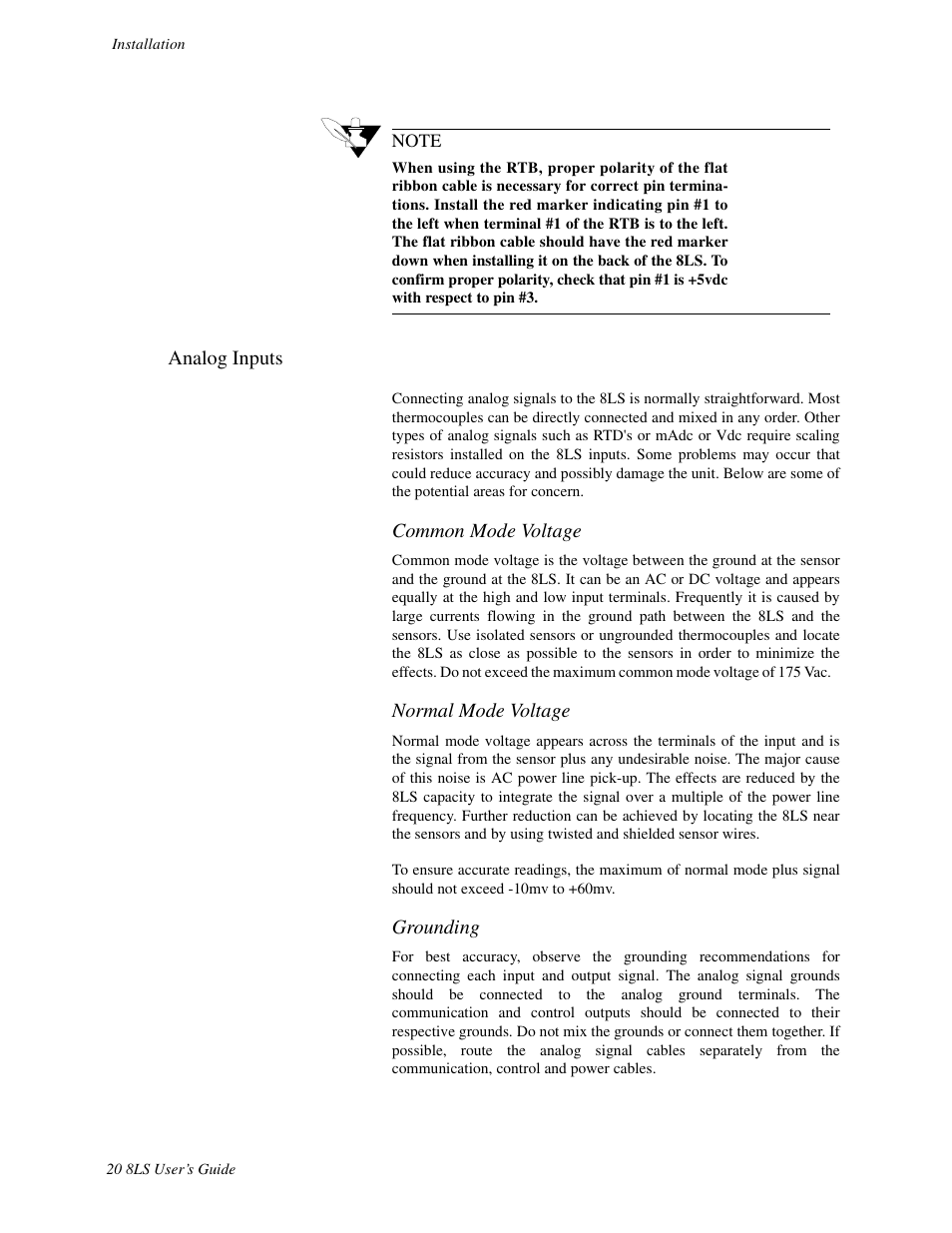 Analog inputs | Watlow 8LS Controller User Manual | Page 28 / 140