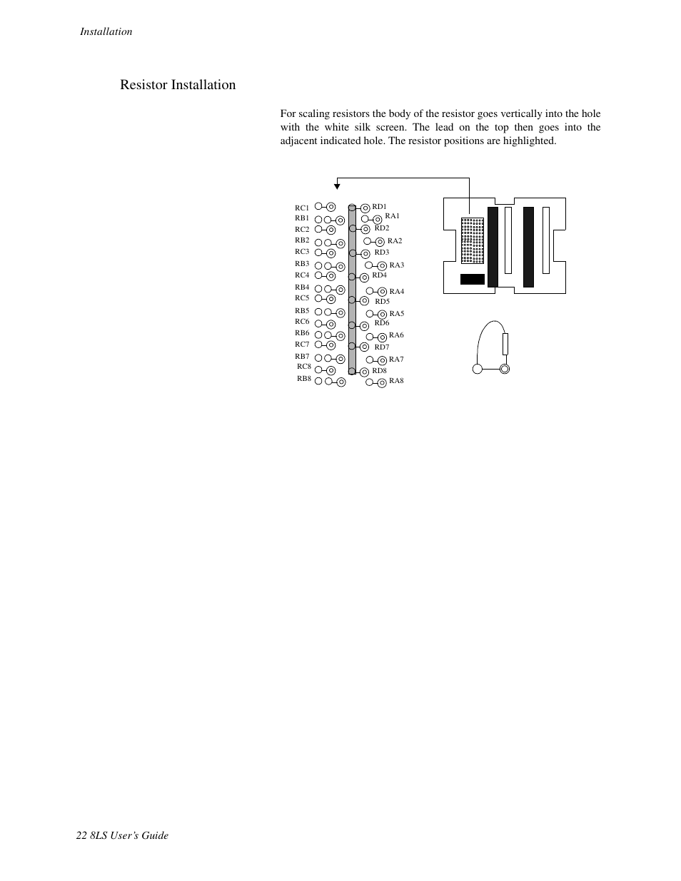 Resistor installation, 22 8ls user’s guide installation | Watlow 8LS Controller User Manual | Page 30 / 140