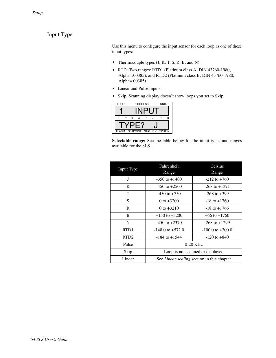 Input type, 1 input type? j | Watlow 8LS Controller User Manual | Page 62 / 140