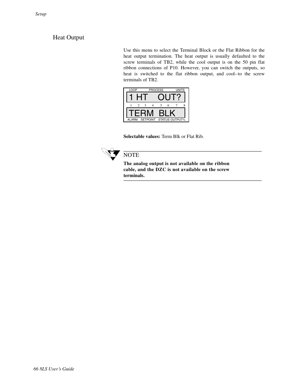 Heat output, 1 ht out? term blk | Watlow 8LS Controller User Manual | Page 74 / 140