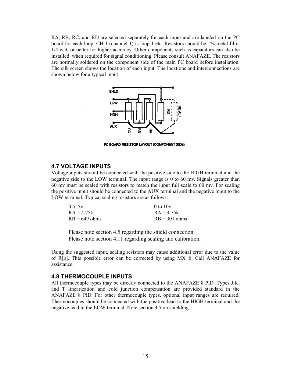7 voltage inputs, 8 thermocouple inputs | Watlow 8PID Controller User Manual | Page 20 / 55