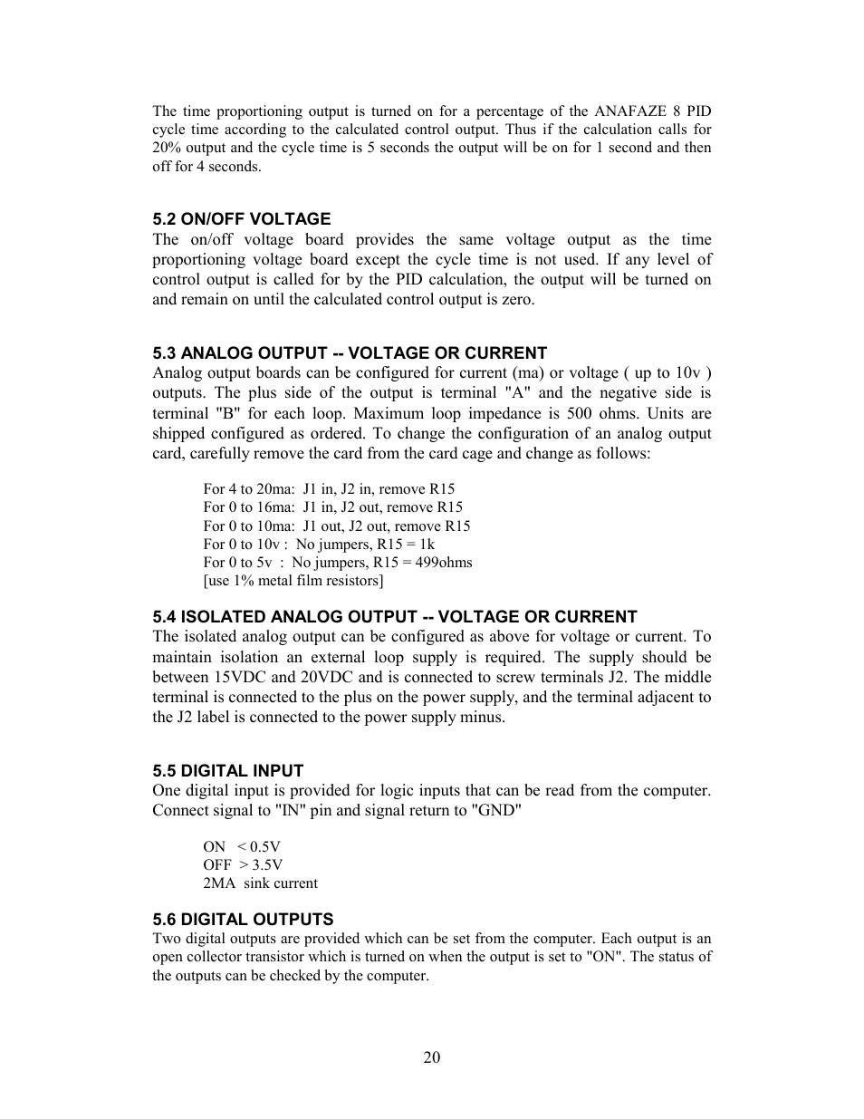 2 on/off voltage, 3 analog output -- voltage or current, 4 isolated analog output -- voltage or current | 5 digital input, 6 digital outputs | Watlow 8PID Controller User Manual | Page 25 / 55
