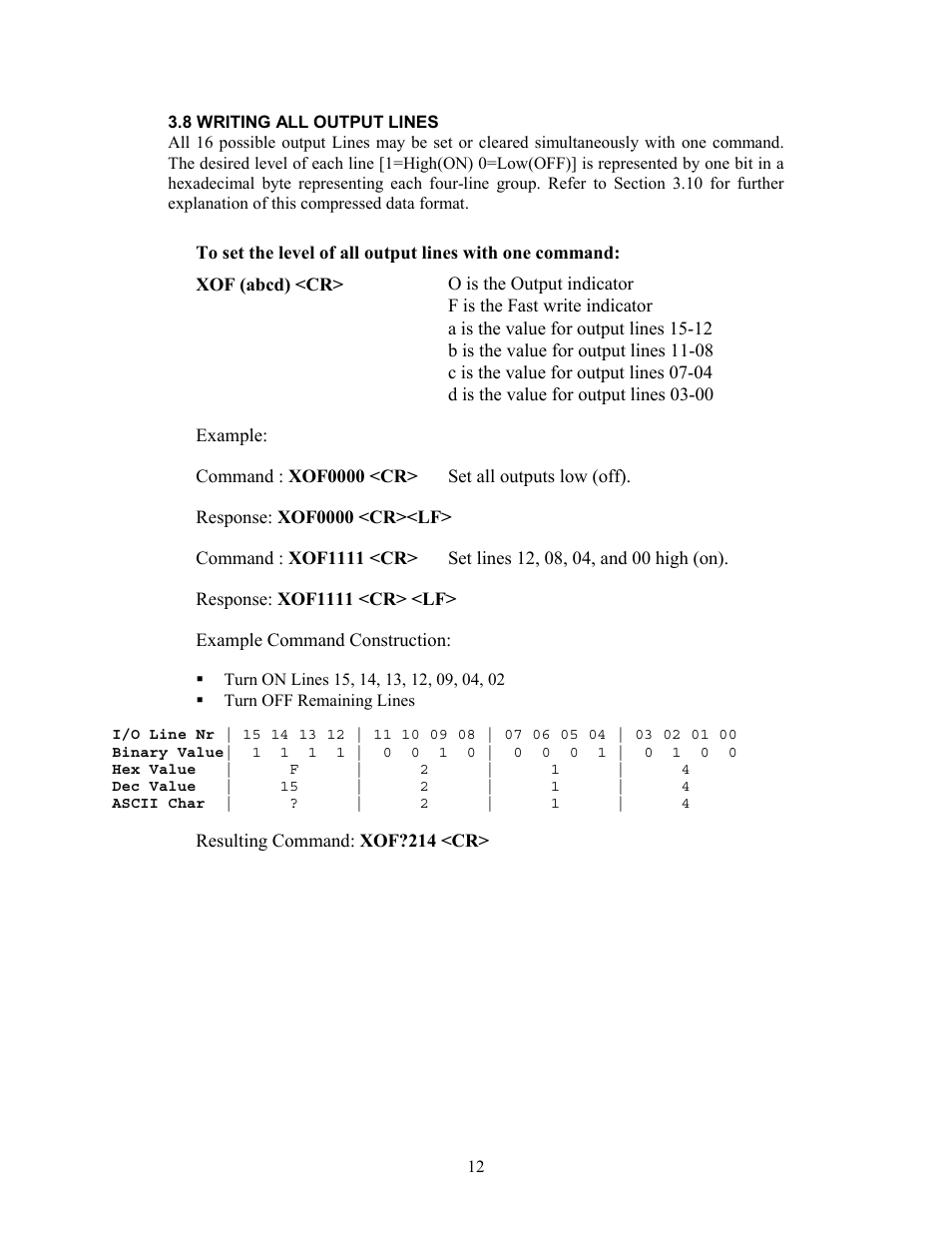 8 writing all output lines | Watlow 8PID Controller User Manual | Page 53 / 55