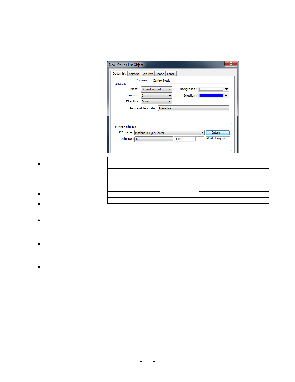 Add an option list for control mode | Watlow Addendum to EZwarePlus User Manual | Page 23 / 50
