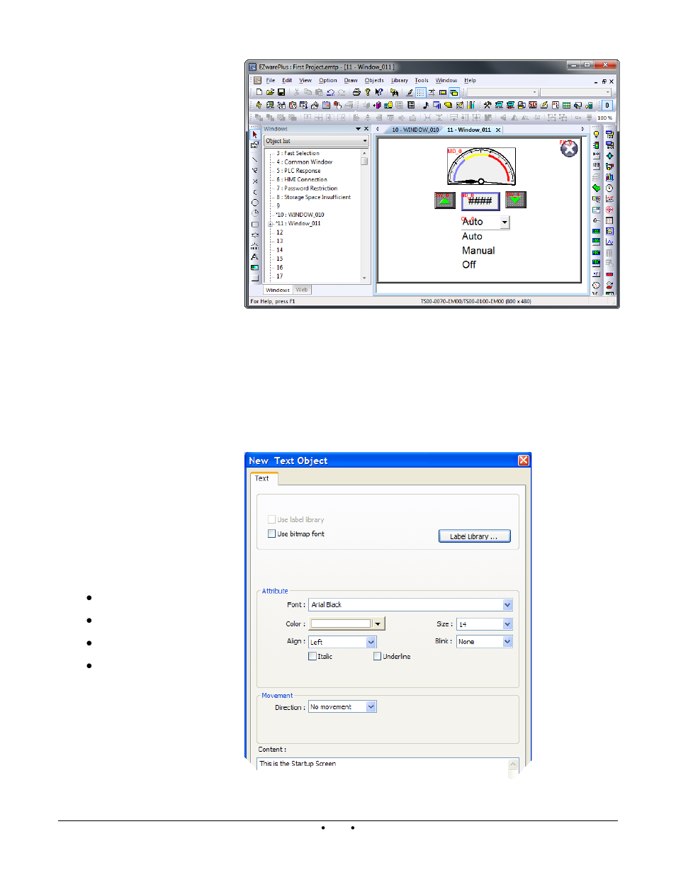 Edit the startup window | Watlow Addendum to EZwarePlus User Manual | Page 26 / 50