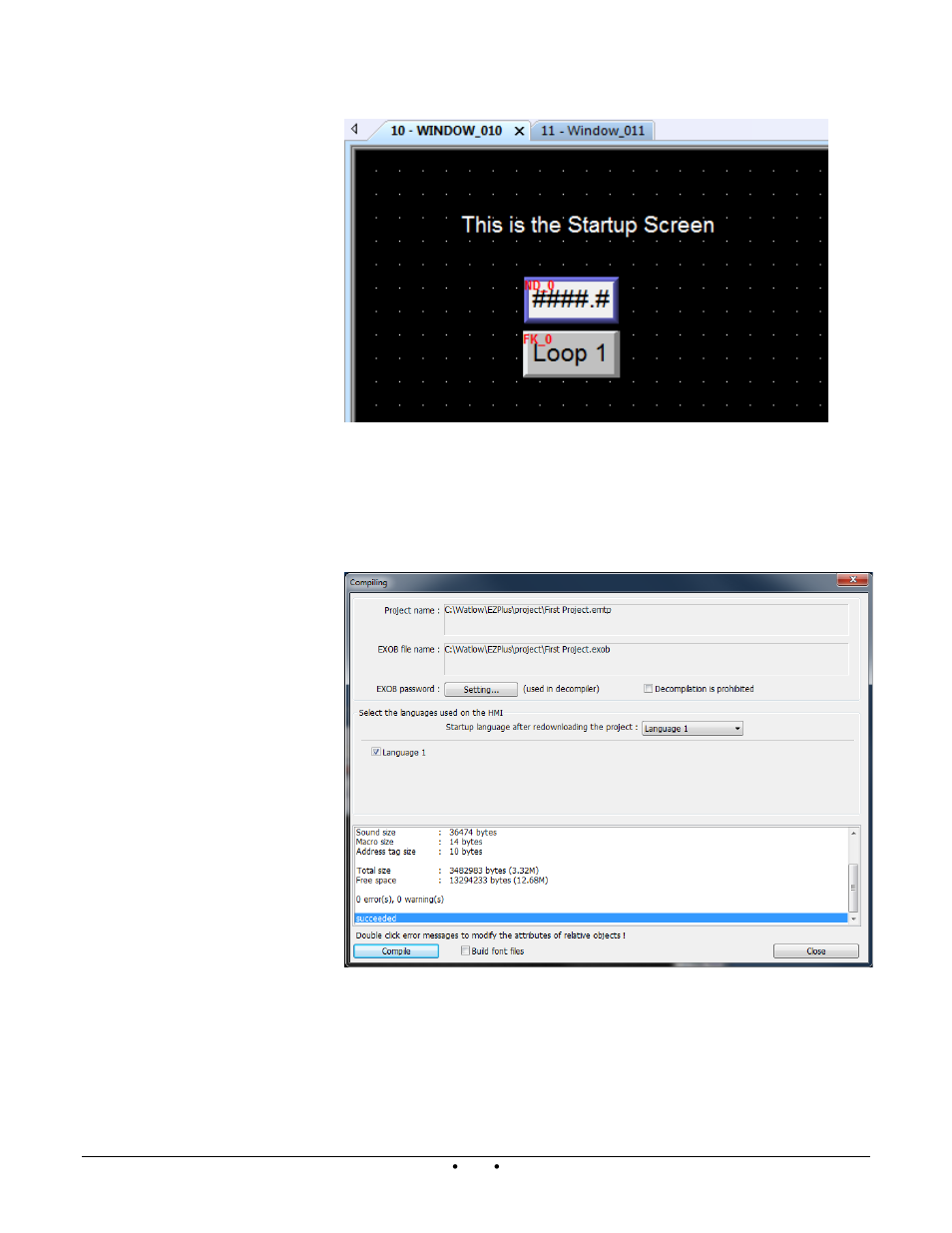 Compile and download the project | Watlow Addendum to EZwarePlus User Manual | Page 29 / 50