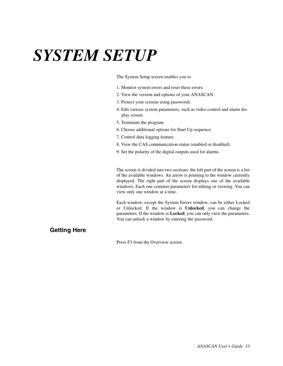 System setup, Getting here | Watlow ANASCAN User Manual | Page 41 / 62