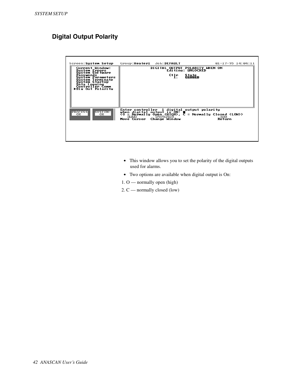 Digital output polarity | Watlow ANASCAN User Manual | Page 50 / 62