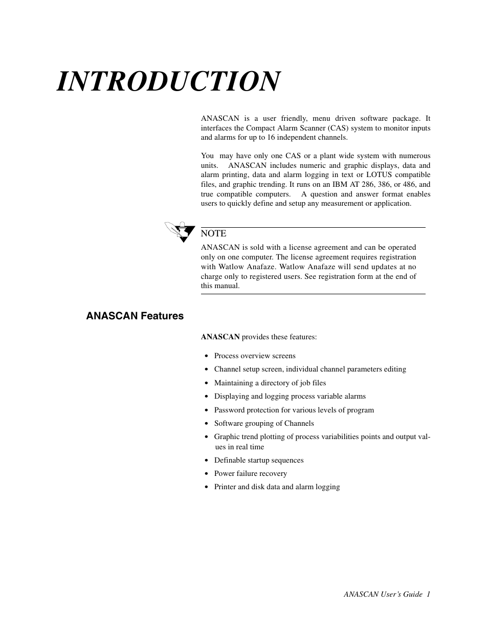 Introduction, Anascan features | Watlow ANASCAN User Manual | Page 9 / 62