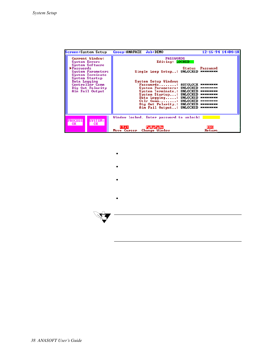 Passwords | Watlow ANASOFT User Manual | Page 48 / 95