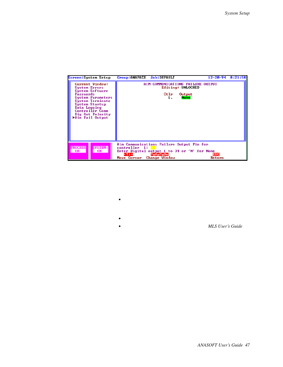 Aim fail output (mls only) | Watlow ANASOFT User Manual | Page 57 / 95
