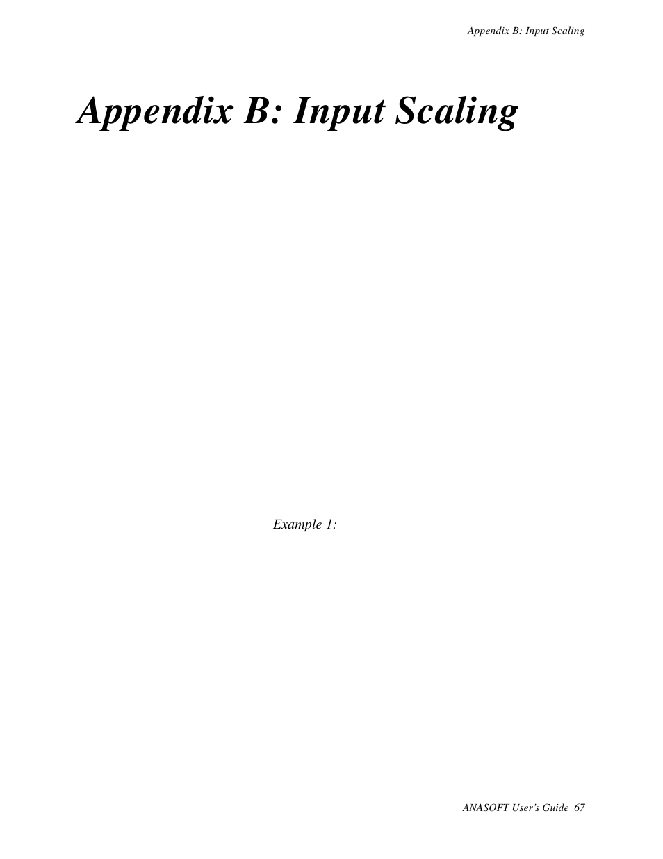 Appendix b: input scaling, Linear input scaling | Watlow ANASOFT User Manual | Page 77 / 95