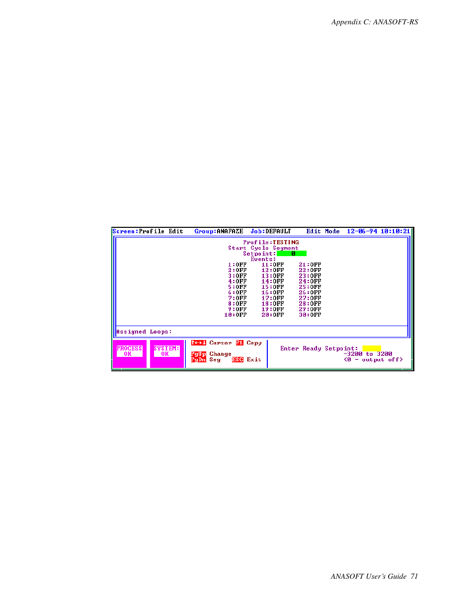 Profile edit screens, Getting here | Watlow ANASOFT User Manual | Page 81 / 95