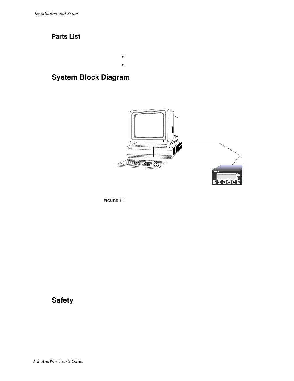 Parts list, System block diagram, Safety | Watlow ANAWIN 2 User Manual | Page 10 / 154