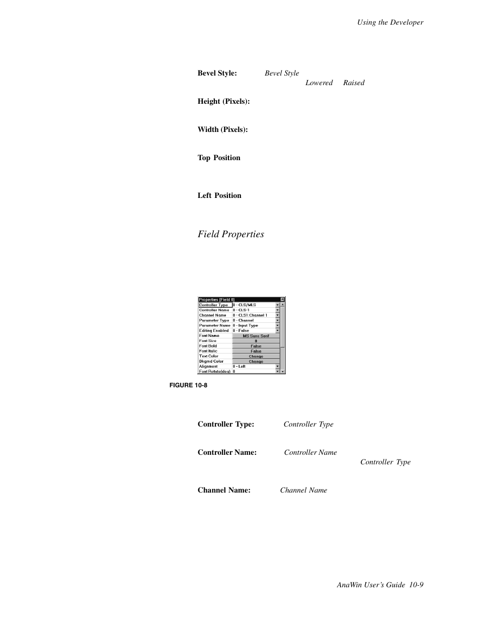 Field properties | Watlow ANAWIN 2 User Manual | Page 103 / 154