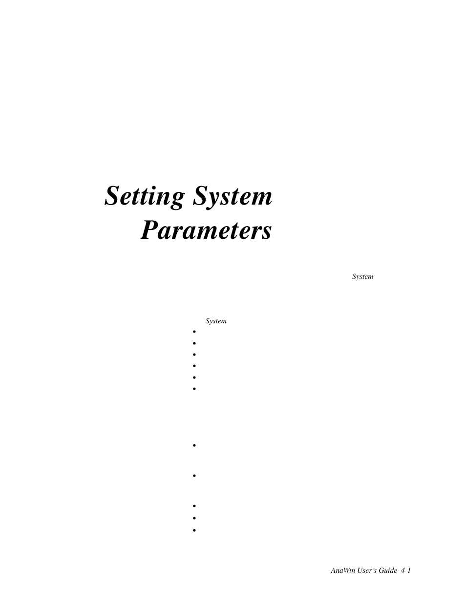 4 setting system parameters, Setting system parameters | Watlow ANAWIN 2 User Manual | Page 29 / 154