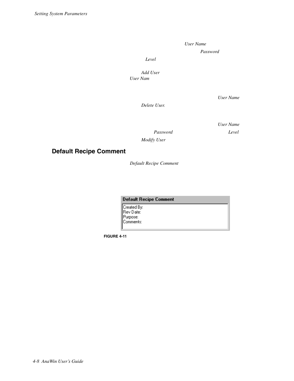 Default recipe comment | Watlow ANAWIN 2 User Manual | Page 36 / 154