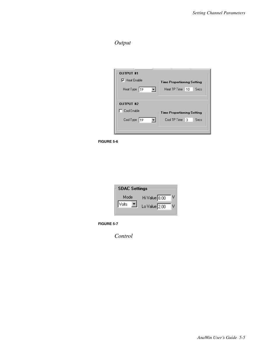 Output, Control | Watlow ANAWIN 2 User Manual | Page 45 / 154