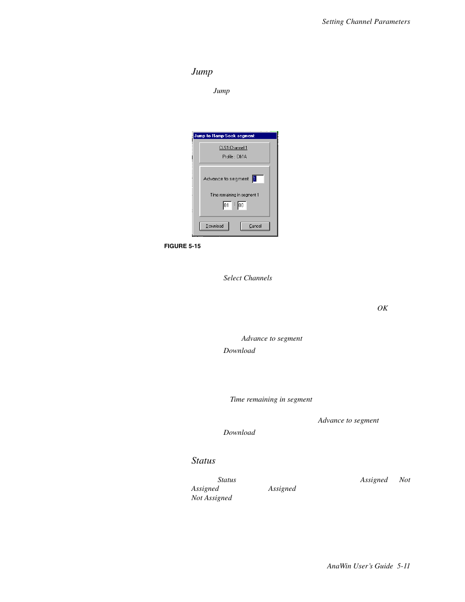 Jump, Status | Watlow ANAWIN 2 User Manual | Page 51 / 154