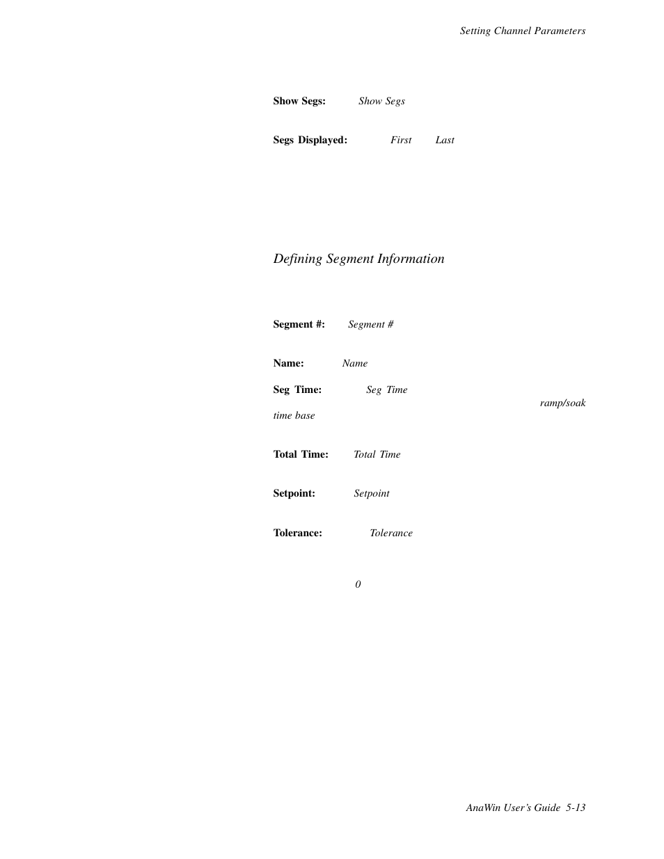 Defining segment information | Watlow ANAWIN 2 User Manual | Page 53 / 154