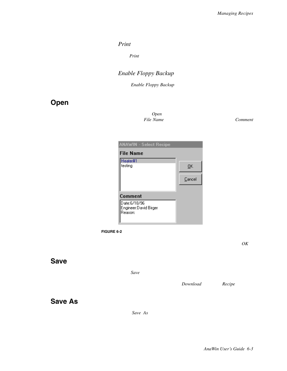Open, Save, Save as | Watlow ANAWIN 2 User Manual | Page 59 / 154