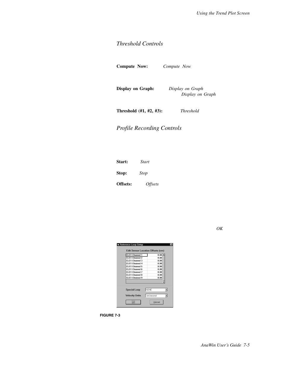 Threshold controls, Profile recording controls | Watlow ANAWIN 2 User Manual | Page 67 / 154