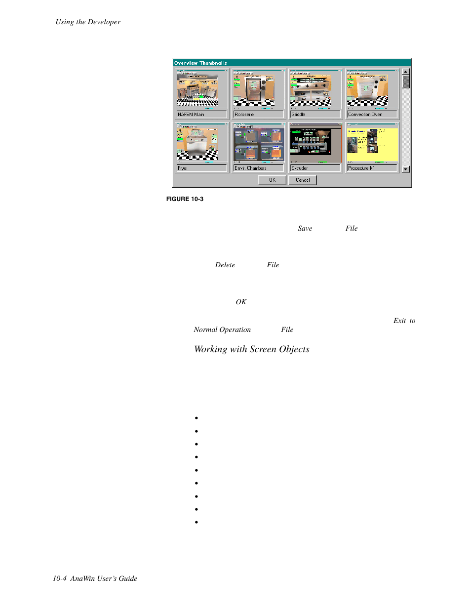 Working with screen objects | Watlow ANAWIN 2 User Manual | Page 98 / 154
