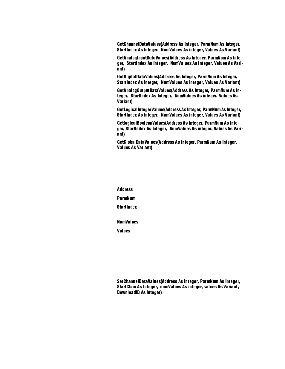 Methods for getting data, Methods for setting data | Watlow ANAWIN 3 User Manual | Page 15 / 23