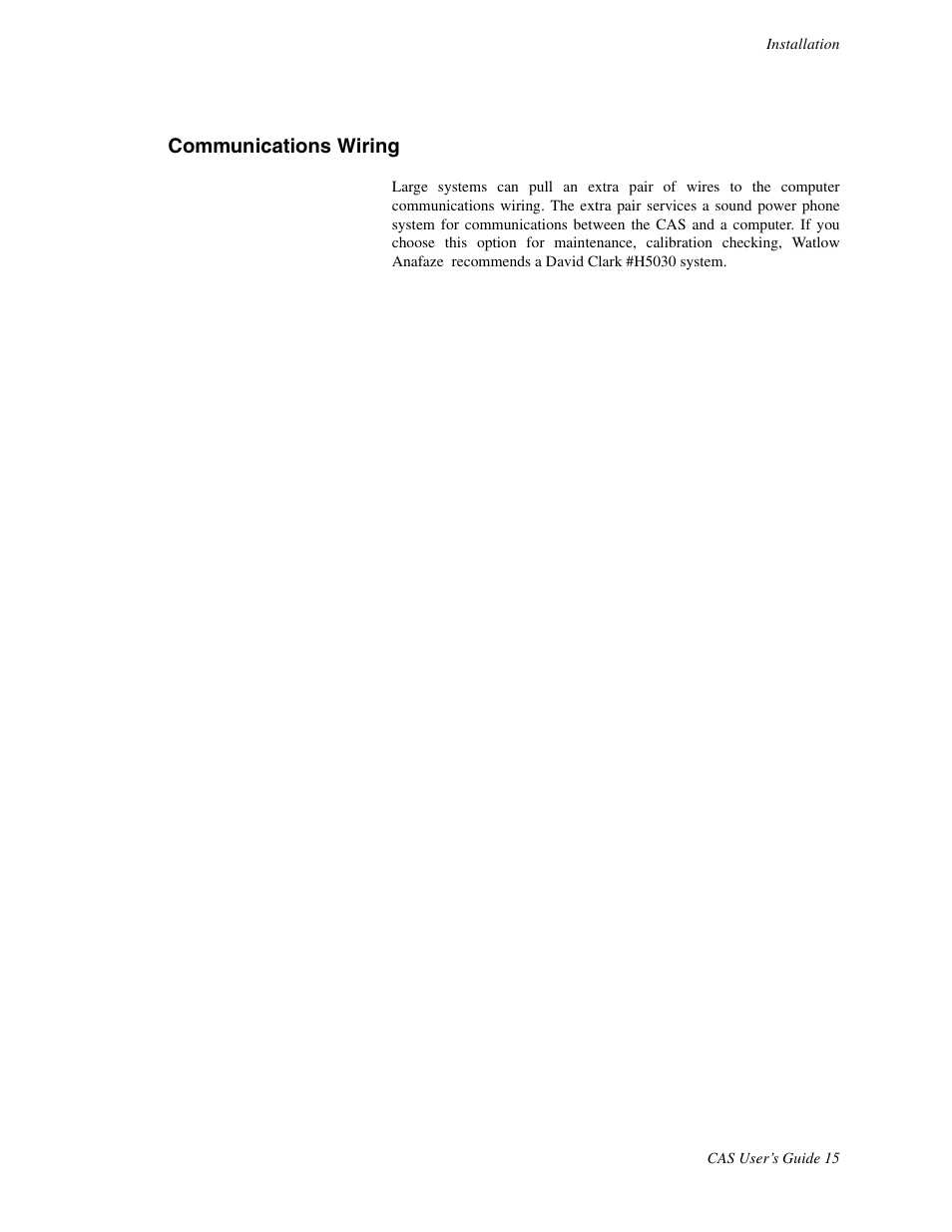 Communications wiring | Watlow CAS User Manual | Page 25 / 98