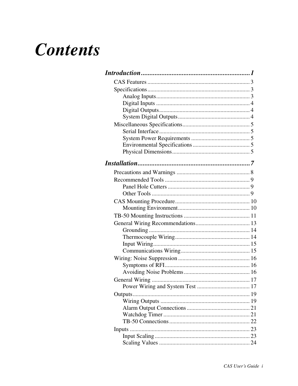 Watlow CAS User Manual | Page 3 / 98