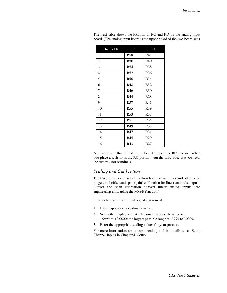 Scaling and calibration | Watlow CAS User Manual | Page 35 / 98
