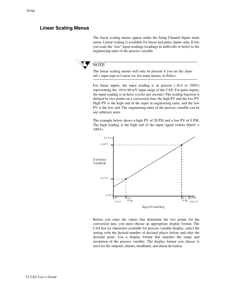 Linear scaling menus | Watlow CAS User Manual | Page 62 / 98