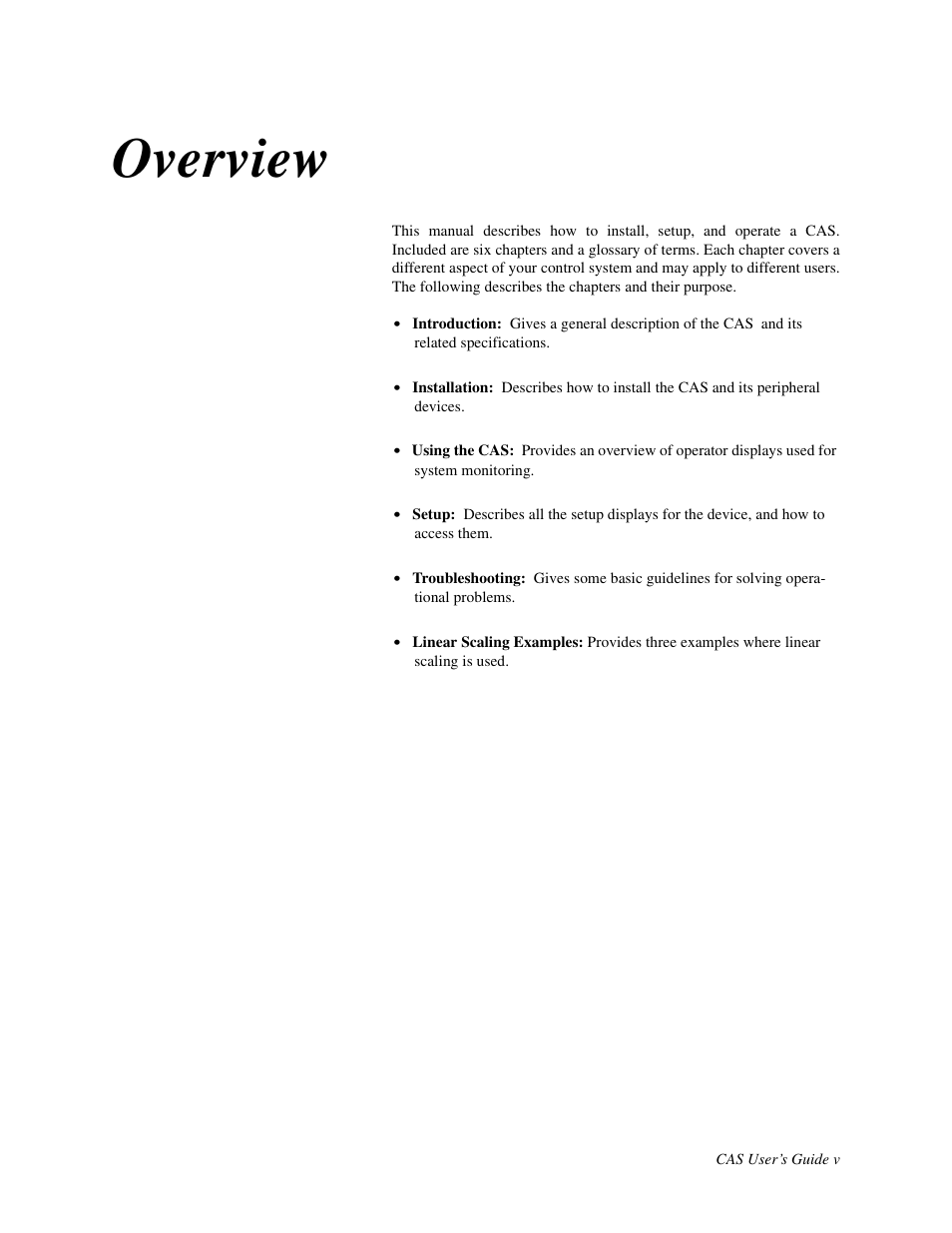 Overview | Watlow CAS User Manual | Page 7 / 98