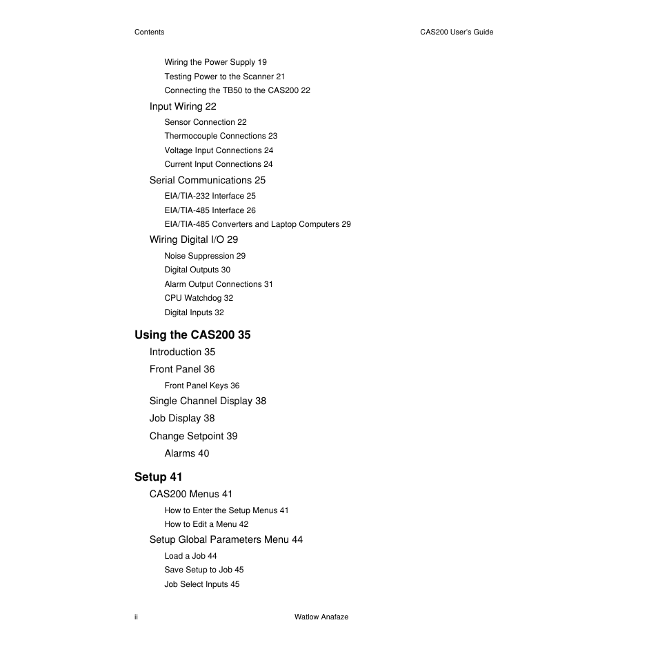 Watlow CAS200 User Manual | Page 4 / 124