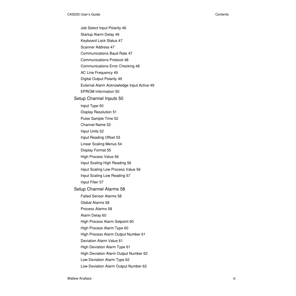 Watlow CAS200 User Manual | Page 5 / 124