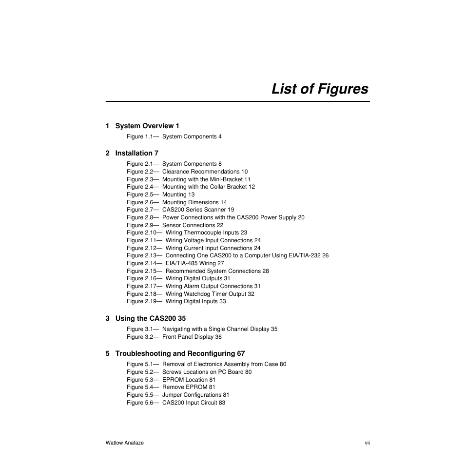 Watlow CAS200 User Manual | Page 9 / 124