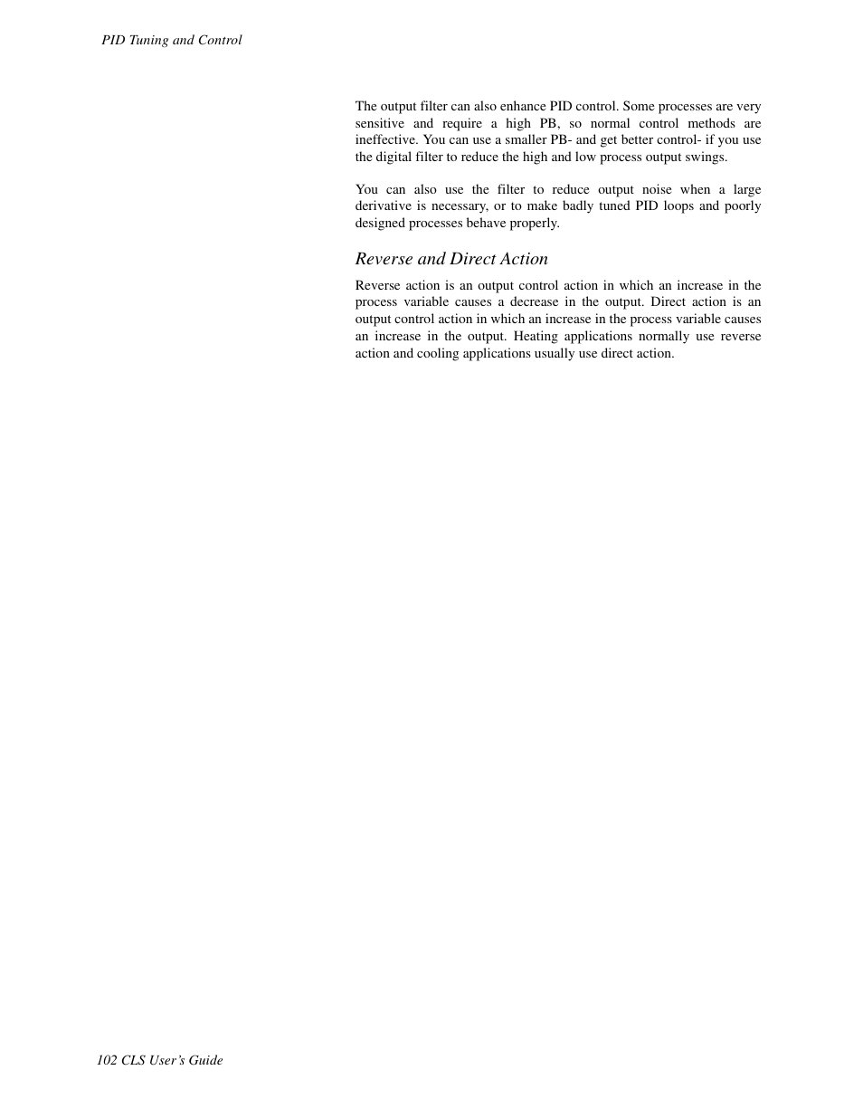 Reverse and direct action | Watlow CLS User Manual | Page 110 / 180