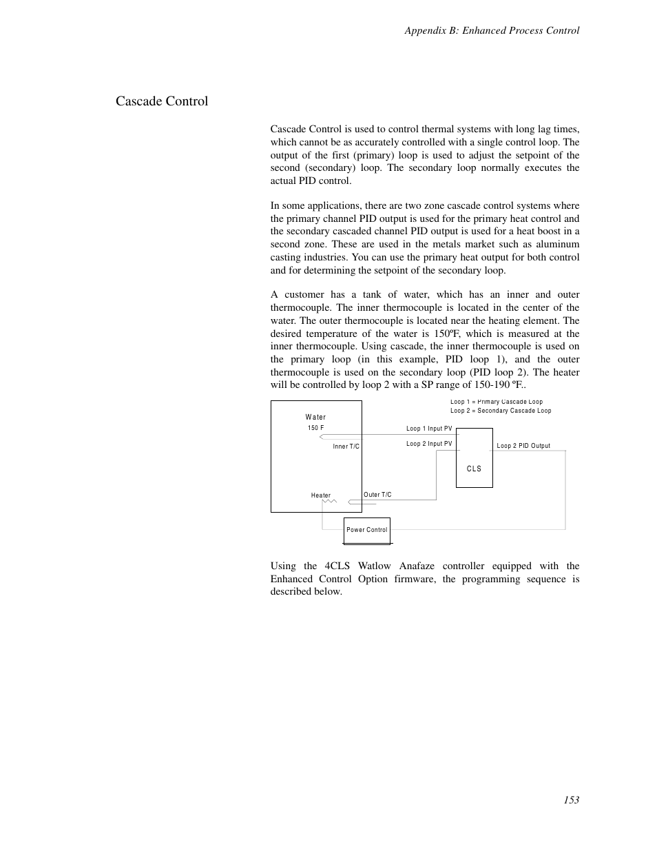 Cascade control | Watlow CLS User Manual | Page 161 / 180