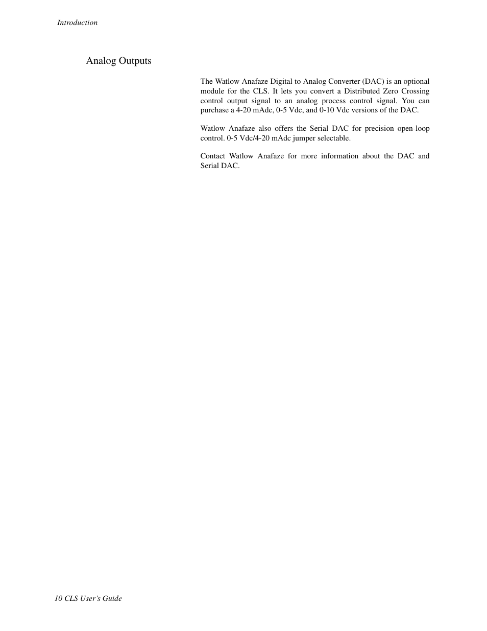 Analog outputs | Watlow CLS User Manual | Page 18 / 180
