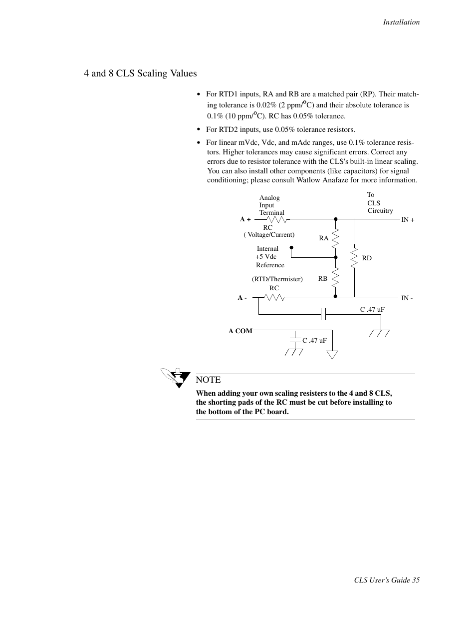 4 and 8 cls scaling values | Watlow CLS User Manual | Page 43 / 180