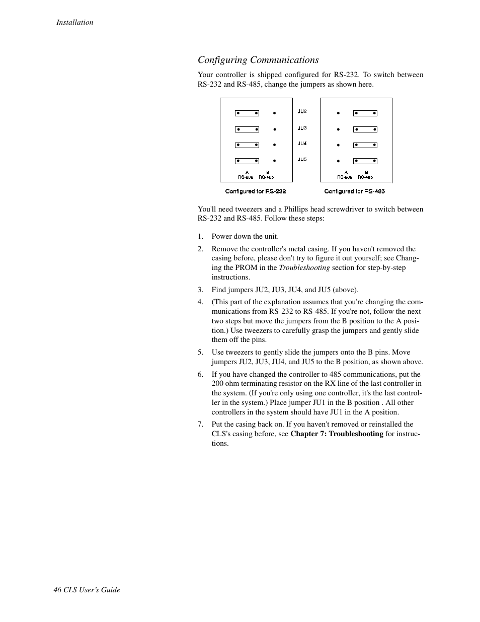 Configuring communications | Watlow CLS User Manual | Page 54 / 180