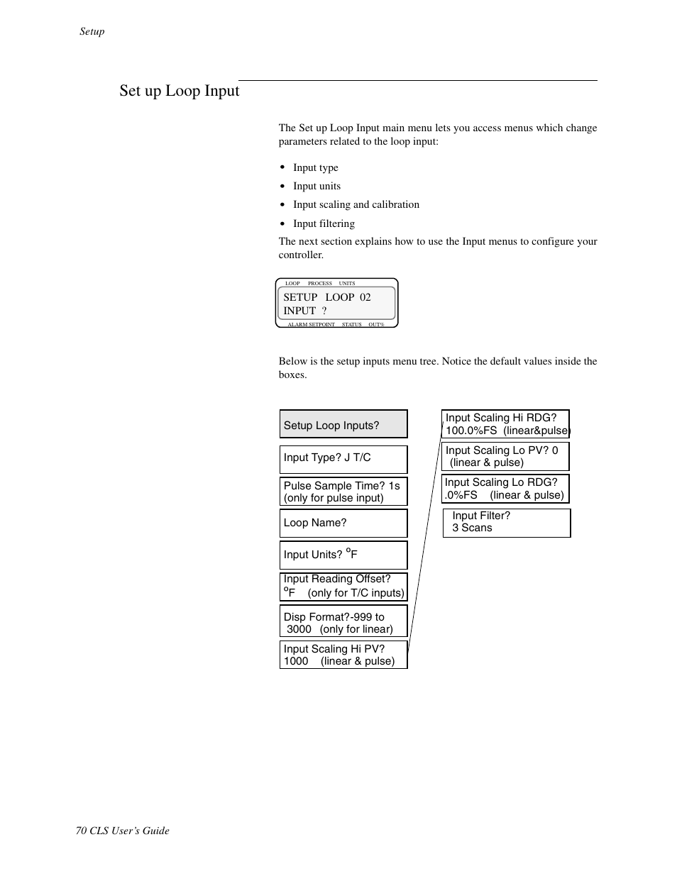 Set up loop input | Watlow CLS User Manual | Page 78 / 180