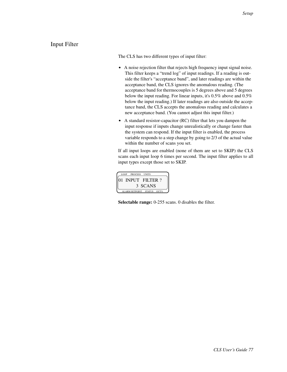 Input filter | Watlow CLS User Manual | Page 85 / 180