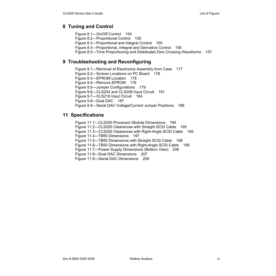 Watlow CLS200 User Manual | Page 11 / 251