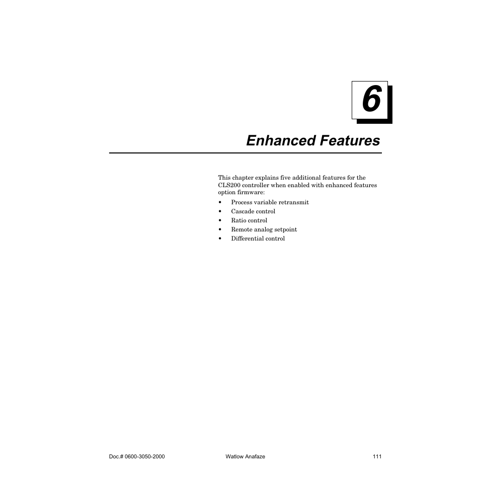 Enhanced features | Watlow CLS200 User Manual | Page 127 / 251
